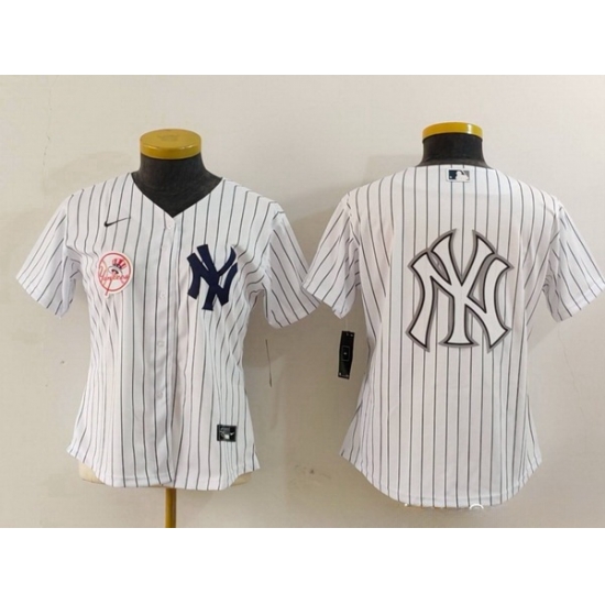 Women New York Yankees White Team Big Logo Cool Base Stitched Jersey 1 Women New York Yankees White Team Big Logo Cool Base Stitched Jersey 1
