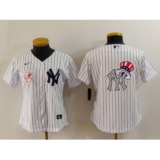 Women New York Yankees White Team Big Logo Cool Base Stitched Jersey 7 Women New York Yankees White Team Big Logo Cool Base Stitched Jersey 7