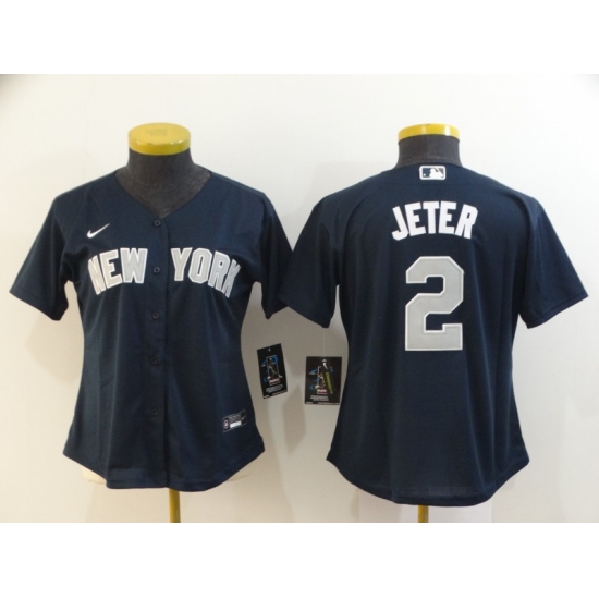 Women Yankees 2 Derek Jeter Navy Women 2020 Nike Cool Base Jersey Women Yankees 2 Derek Jeter Navy Women 2020 Nike Cool Base Jersey