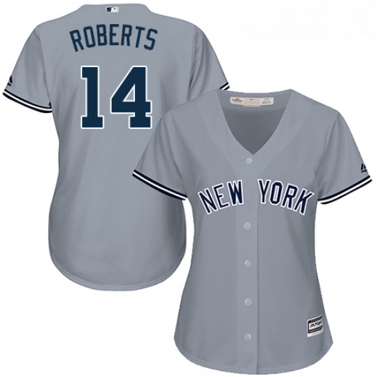Womens Majestic New York Yankees 14 Brian Roberts Authentic Grey Road MLB Jersey Womens Majestic New York Yankees 14 Brian Roberts Authentic Grey Road MLB Jersey