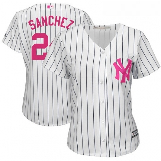 Womens Majestic New York Yankees 24 Gary Sanchez Authentic White Mothers Day Cool Base MLB Jersey Womens Majestic New York Yankees 24 Gary Sanchez Authentic White Mothers Day Cool Base MLB Jersey