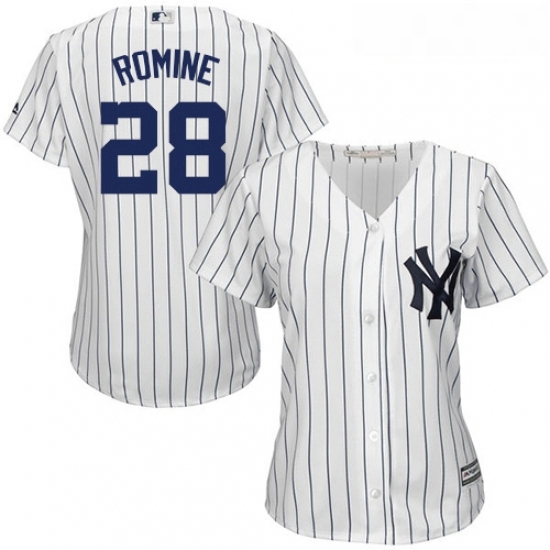 Womens Majestic New York Yankees 28 Austin Romine Authentic White Home MLB Jersey Womens Majestic New York Yankees 28 Austin Romine Authentic White Home MLB Jersey