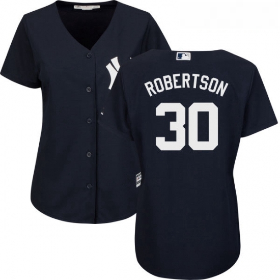Womens Majestic New York Yankees 30 David Robertson Replica Navy Blue Alternate MLB Jersey Womens Majestic New York Yankees 30 David Robertson Replica Navy Blue Alternate MLB Jersey