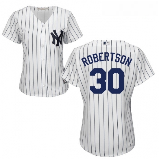 Womens Majestic New York Yankees 30 David Robertson Replica White Home MLB Jersey Womens Majestic New York Yankees 30 David Robertson Replica White Home MLB Jersey