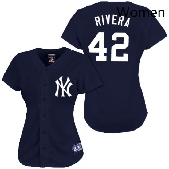 Womens Majestic New York Yankees 42 Mariano Rivera Replica Navy Blue MLB Jersey Womens Majestic New York Yankees 42 Mariano Rivera Replica Navy Blue MLB Jersey