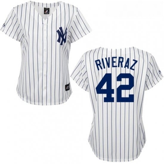 Womens Majestic New York Yankees 42 Mariano Rivera Replica WhiteBlack Strip MLB Jersey Womens Majestic New York Yankees 42 Mariano Rivera Replica WhiteBlack Strip MLB Jersey