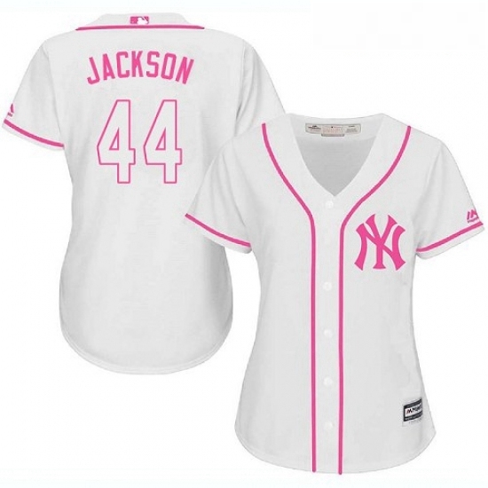 Womens Majestic New York Yankees 44 Reggie Jackson Authentic White Fashion Cool Base MLB Jersey Womens Majestic New York Yankees 44 Reggie Jackson Authentic White Fashion Cool Base MLB Jersey