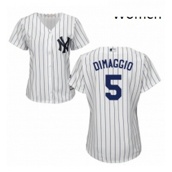 Womens Majestic New York Yankees 5 Joe DiMaggio Authentic White Home MLB Jersey Womens Majestic New York Yankees 5 Joe DiMaggio Authentic White Home MLB Jersey