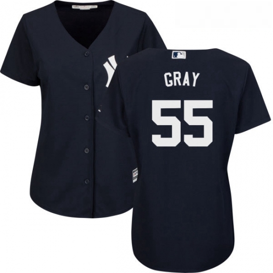 Womens Majestic New York Yankees 55 Sonny Gray Replica Navy Blue Alternate MLB Jersey Womens Majestic New York Yankees 55 Sonny Gray Replica Navy Blue Alternate MLB Jersey