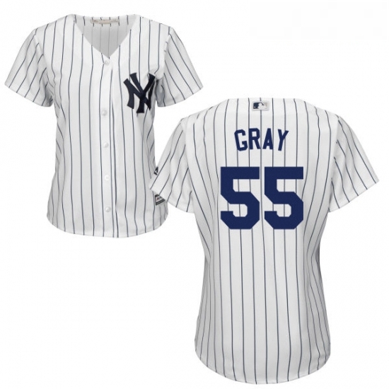 Womens Majestic New York Yankees 55 Sonny Gray Replica White Home MLB Jersey Womens Majestic New York Yankees 55 Sonny Gray Replica White Home MLB Jersey