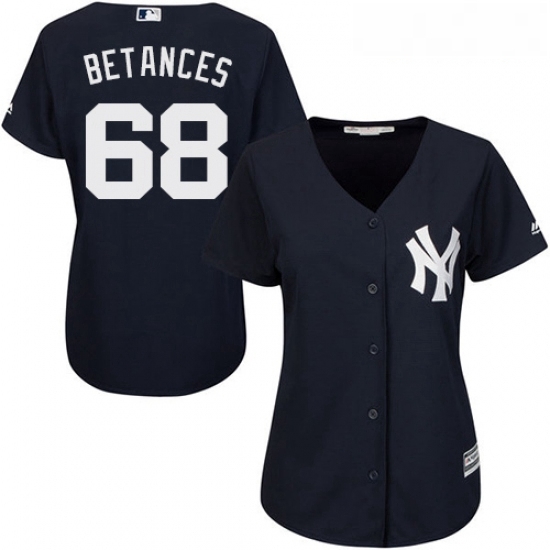 Womens Majestic New York Yankees 68 Dellin Betances Replica Navy Blue Alternate MLB Jersey Womens Majestic New York Yankees 68 Dellin Betances Replica Navy Blue Alternate MLB Jersey