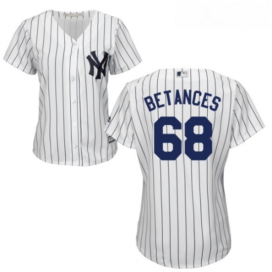 Womens Majestic New York Yankees 68 Dellin Betances Replica White Home MLB Jersey Womens Majestic New York Yankees 68 Dellin Betances Replica White Home MLB Jersey