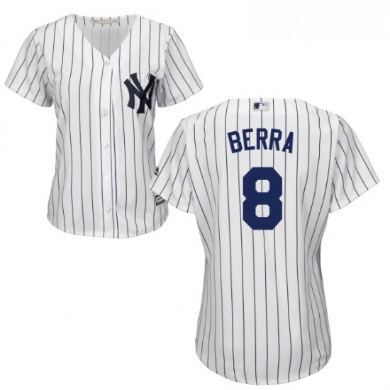 Womens Majestic New York Yankees 8 Yogi Berra Authentic White Home MLB Jersey Womens Majestic New York Yankees 8 Yogi Berra Authentic White Home MLB Jersey
