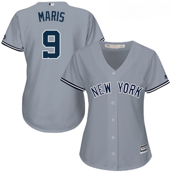 Womens Majestic New York Yankees 9 Roger Maris Replica Grey Road MLB Jersey Womens Majestic New York Yankees 9 Roger Maris Replica Grey Road MLB Jersey