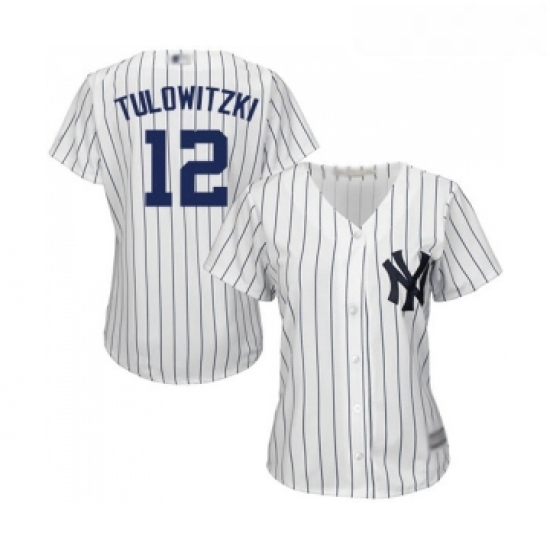 Womens New York Yankees 12 Troy Tulowitzki Authentic White Home Baseball Jersey Womens New York Yankees 12 Troy Tulowitzki Authentic White Home Baseball Jersey