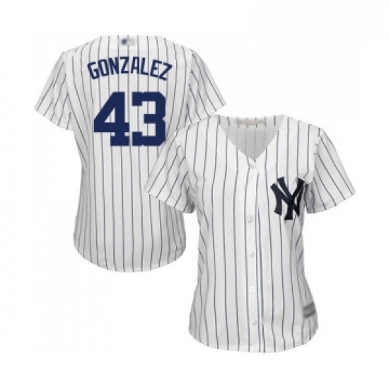 Womens New York Yankees 43 Gio Gonzalez Authentic White Home Baseball Jersey Womens New York Yankees 43 Gio Gonzalez Authentic White Home Baseball Jersey