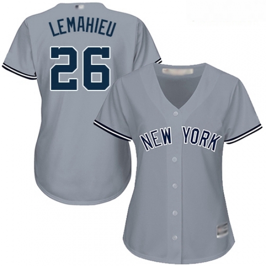 Yankees #26 DJ LeMahieu Grey Road Women Stitched Baseball Jersey Yankees #26 DJ LeMahieu Grey Road Women Stitched Baseball Jersey
