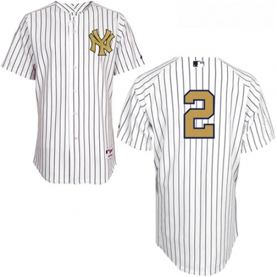 Youth Majestic New York Yankees 2 Derek Jeter Authentic White Fashion Gold MLB Jersey Youth Majestic New York Yankees 2 Derek Jeter Authentic White Fashion Gold MLB Jersey
