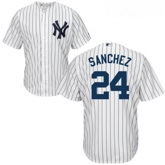 Youth Majestic New York Yankees 24 Gary Sanchez Replica White Home MLB Jersey Youth Majestic New York Yankees 24 Gary Sanchez Replica White Home MLB Jersey