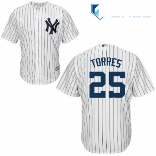 Youth Majestic New York Yankees 25 Gleyber Torres Authentic White Home MLB Jersey Youth Majestic New York Yankees 25 Gleyber Torres Authentic White Home MLB Jersey