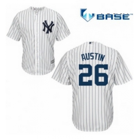 Youth Majestic New York Yankees 26 Tyler Austin Authentic White Home MLB Jersey Youth Majestic New York Yankees 26 Tyler Austin Authentic White Home MLB Jersey
