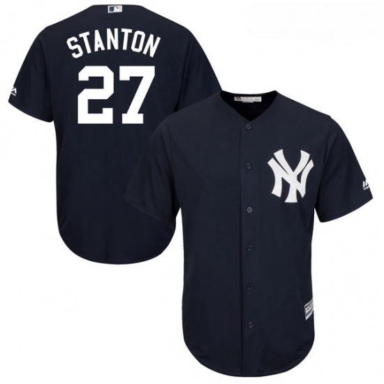 Youth Majestic New York Yankees 27 Giancarlo Stanton Replica Navy Blue Alternate MLB Jersey Youth Majestic New York Yankees 27 Giancarlo Stanton Replica Navy Blue Alternate MLB Jersey