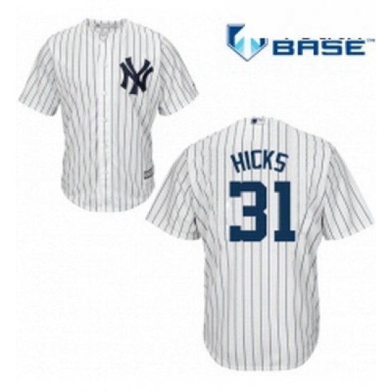 Youth Majestic New York Yankees 31 Aaron Hicks Authentic White Home MLB Jersey Youth Majestic New York Yankees 31 Aaron Hicks Authentic White Home MLB Jersey