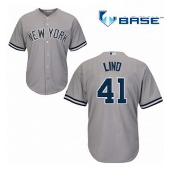 Youth Majestic New York Yankees 41 Adam Lind Authentic Grey Road MLB Jersey Youth Majestic New York Yankees 41 Adam Lind Authentic Grey Road MLB Jersey