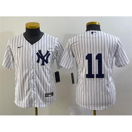 Youth New York Yankees 11 Anthony Volpe White Cool Base Stitched Baseball JerseyS Youth New York Yankees 11 Anthony Volpe White Cool Base Stitched Baseball JerseyS
