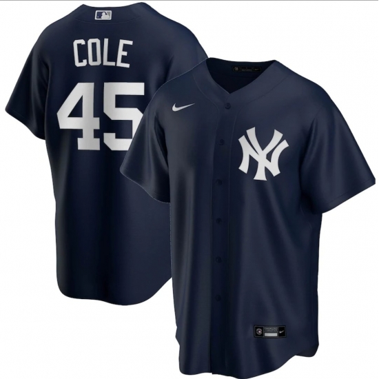 Youth Nike New York Yankees 45 Gerrit Cole Navy Road Stitched Baseball Jersey Youth Nike New York Yankees 45 Gerrit Cole Navy Road Stitched Baseball Jersey