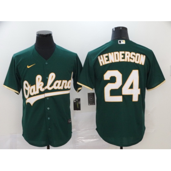 Athletics 24 Rickey Henderson Green 2020 Nike Cool Base Jersey Athletics 24 Rickey Henderson Green 2020 Nike Cool Base Jersey