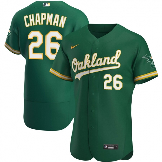 Men Oakland Athletics 26 Matt Chapman Men Nike Kelly Green Alternate 2020 Flex Base Player MLB Jersey Men Oakland Athletics 26 Matt Chapman Men Nike Kelly Green Alternate 2020 Flex Base Player MLB Jersey