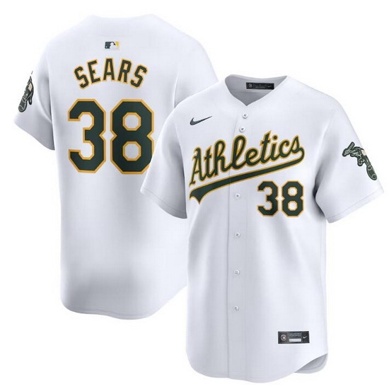 Men Oakland Athletics 38 JP Sears White Home Limited Stitched Jersey Men Oakland Athletics 38 JP Sears White Home Limited Stitched Jersey
