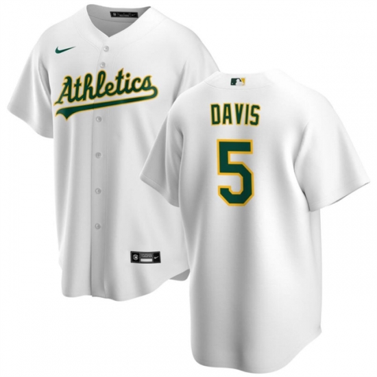 Men Oakland Athletics 5 J D Davis White Cool Base Stitched Jersey Men Oakland Athletics 5 J D Davis White Cool Base Stitched Jersey