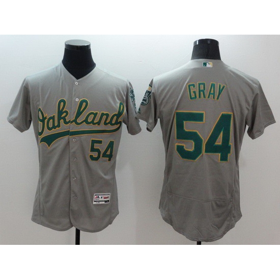 Men Oakland Athletics 54 Gray Grey Elite 2021 MLB Jerseys