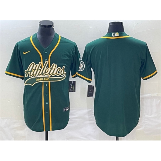 Men Oakland Athletics Blank Green Cool Base Stitched Baseball Jersey Men Oakland Athletics Blank Green Cool Base Stitched Baseball Jersey