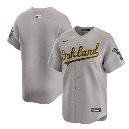 Men Oakland Athletics Blank Grey Away Limited Stitched Jersey Men Oakland Athletics Blank Grey Away Limited Stitched Jersey