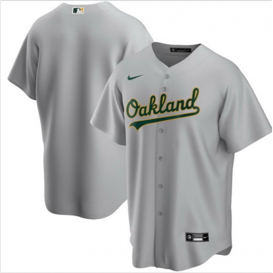 Men Oakland Athletics Nike Gray Blank Jersey Men Oakland Athletics Nike Gray Blank Jersey