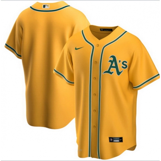 Men Oakland Athletics Nike Yellow Blank Jersey Men Oakland Athletics Nike Yellow Blank Jersey