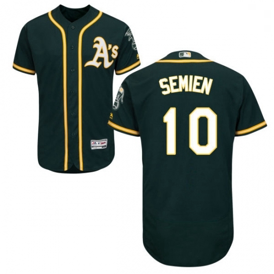 Mens Majestic Oakland Athletics 10 Marcus Semien Green Alternate Flex Base Authentic Collection MLB Jersey Mens Majestic Oakland Athletics 10 Marcus Semien Green Alternate Flex Base Authentic Collection MLB Jersey