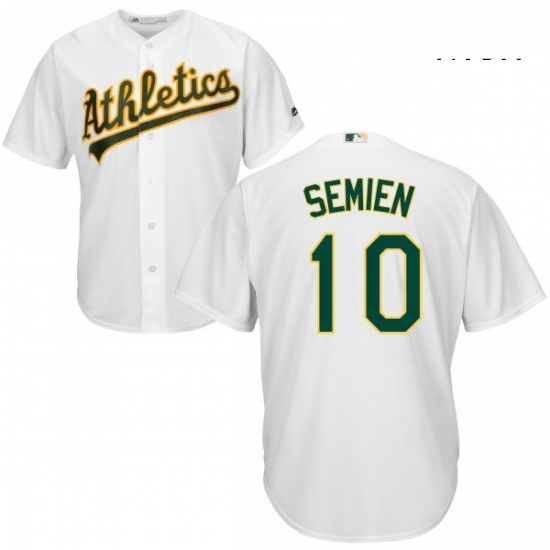 Mens Majestic Oakland Athletics 10 Marcus Semien Replica White Home Cool Base MLB Jersey Mens Majestic Oakland Athletics 10 Marcus Semien Replica White Home Cool Base MLB Jersey