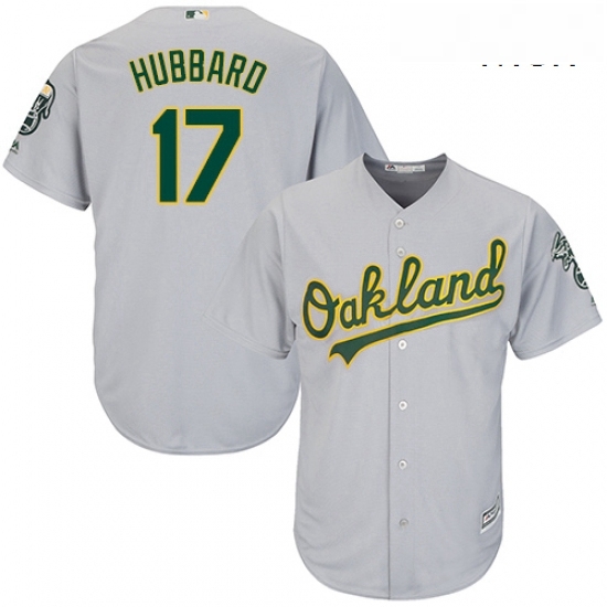 Mens Majestic Oakland Athletics 17 Glenn Hubbard Replica Grey Road Cool Base MLB Jersey Mens Majestic Oakland Athletics 17 Glenn Hubbard Replica Grey Road Cool Base MLB Jersey