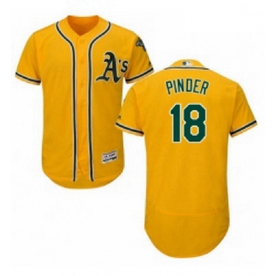 Mens Majestic Oakland Athletics 18 Chad Pinder Gold Alternate Flex Base Authentic Collection MLB Jersey Mens Majestic Oakland Athletics 18 Chad Pinder Gold Alternate Flex Base Authentic Collection MLB Jersey