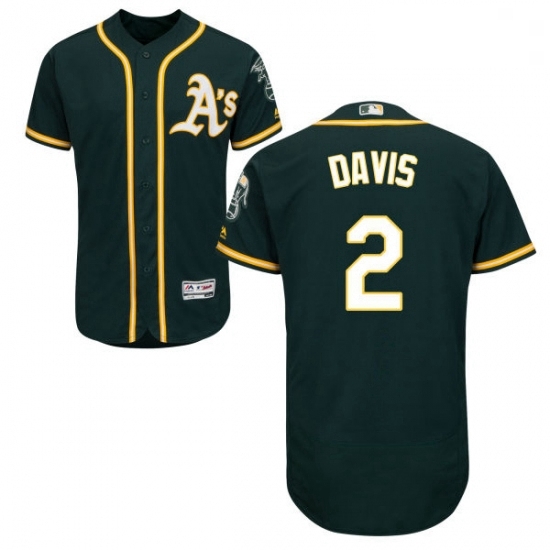 Mens Majestic Oakland Athletics 2 Khris Davis Green Flexbase Authentic Collection MLB Jersey Mens Majestic Oakland Athletics 2 Khris Davis Green Flexbase Authentic Collection MLB Jersey