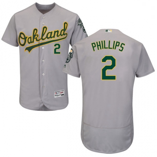 Mens Majestic Oakland Athletics 2 Tony Phillips Grey Road Flex Base Authentic Collection MLB Jersey Mens Majestic Oakland Athletics 2 Tony Phillips Grey Road Flex Base Authentic Collection MLB Jersey