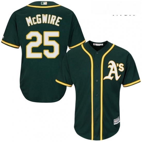 Mens Majestic Oakland Athletics 25 Mark McGwire Replica Green Alternate 1 Cool Base MLB Jersey Mens Majestic Oakland Athletics 25 Mark McGwire Replica Green Alternate 1 Cool Base MLB Jersey