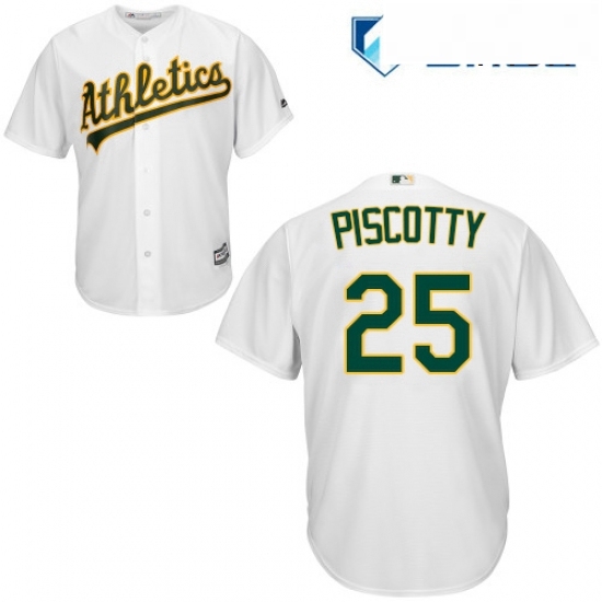 Mens Majestic Oakland Athletics 25 Stephen Piscotty Replica White Home Cool Base MLB Jersey Mens Majestic Oakland Athletics 25 Stephen Piscotty Replica White Home Cool Base MLB Jersey