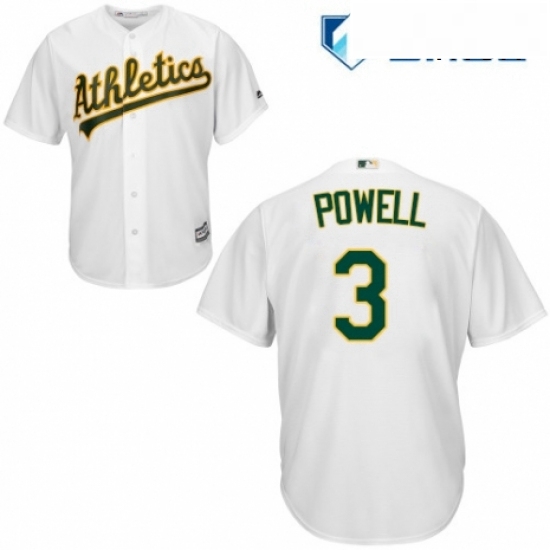 Mens Majestic Oakland Athletics 3 Boog Powell Replica White Home Cool Base MLB Jersey Mens Majestic Oakland Athletics 3 Boog Powell Replica White Home Cool Base MLB Jersey
