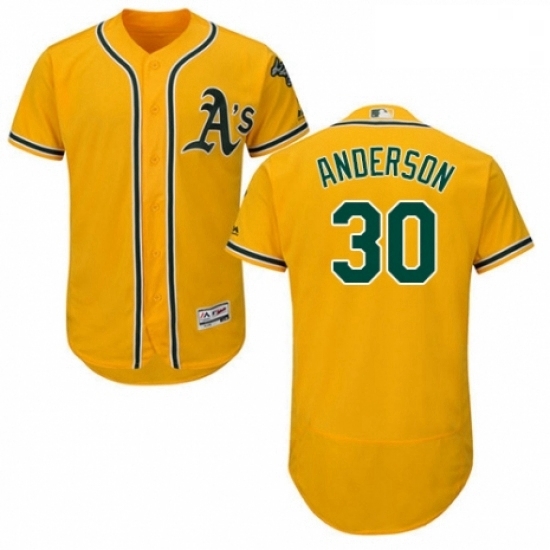 Mens Majestic Oakland Athletics 30 Brett Anderson Gold Alternate Flex Base Authentic Collection MLB Jersey Mens Majestic Oakland Athletics 30 Brett Anderson Gold Alternate Flex Base Authentic Collection MLB Jersey
