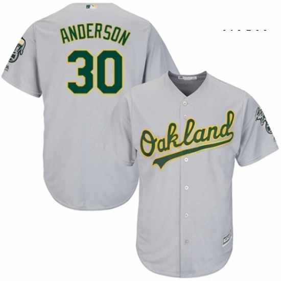 Mens Majestic Oakland Athletics 30 Brett Anderson Replica Grey Road Cool Base MLB Jersey Mens Majestic Oakland Athletics 30 Brett Anderson Replica Grey Road Cool Base MLB Jersey